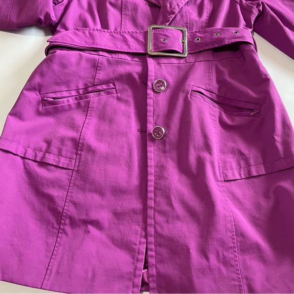 Pre-Owned New York & Company Purple Trench Coat, Size Medium - Picture 4 of 16